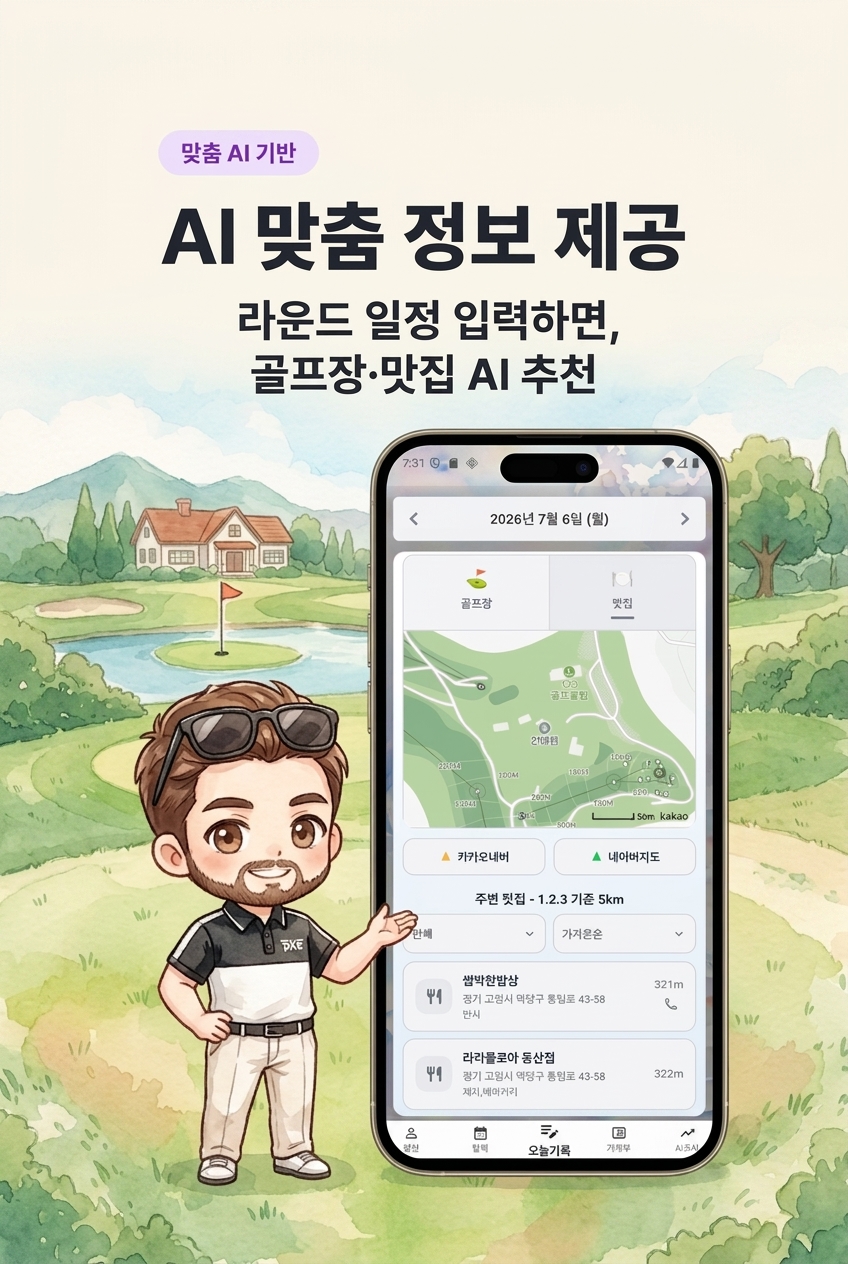 AI golf course recommendations
